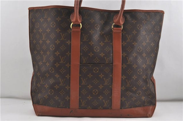 Auth Louis Vuitton Monogram Sac Weekend GM Vintage Tote Hand Bag M42420 LV 6024D