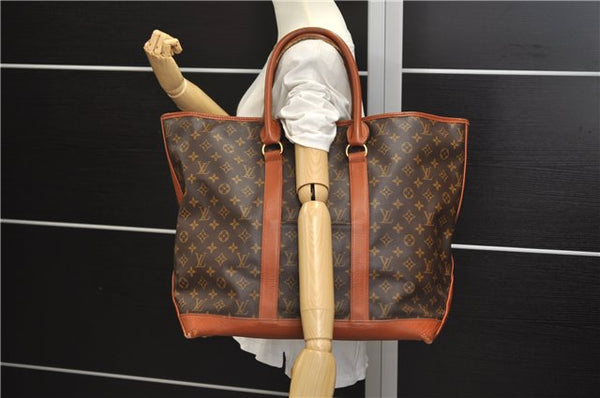 Auth Louis Vuitton Monogram Sac Weekend GM Vintage Tote Hand Bag M42420 LV 6024D