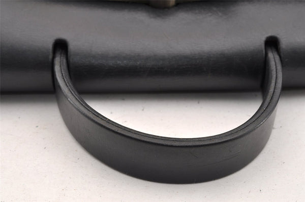 Authentic HERMES Her Bag Ado 2 In 1 2Way Backpack Canvas Leather Black 6025I