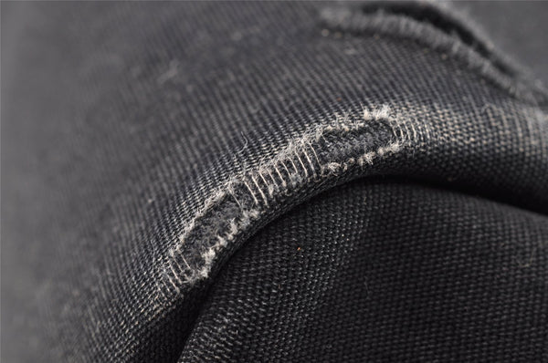 Authentic HERMES Her Bag Ado 2 In 1 2Way Backpack Canvas Leather Black 6025I