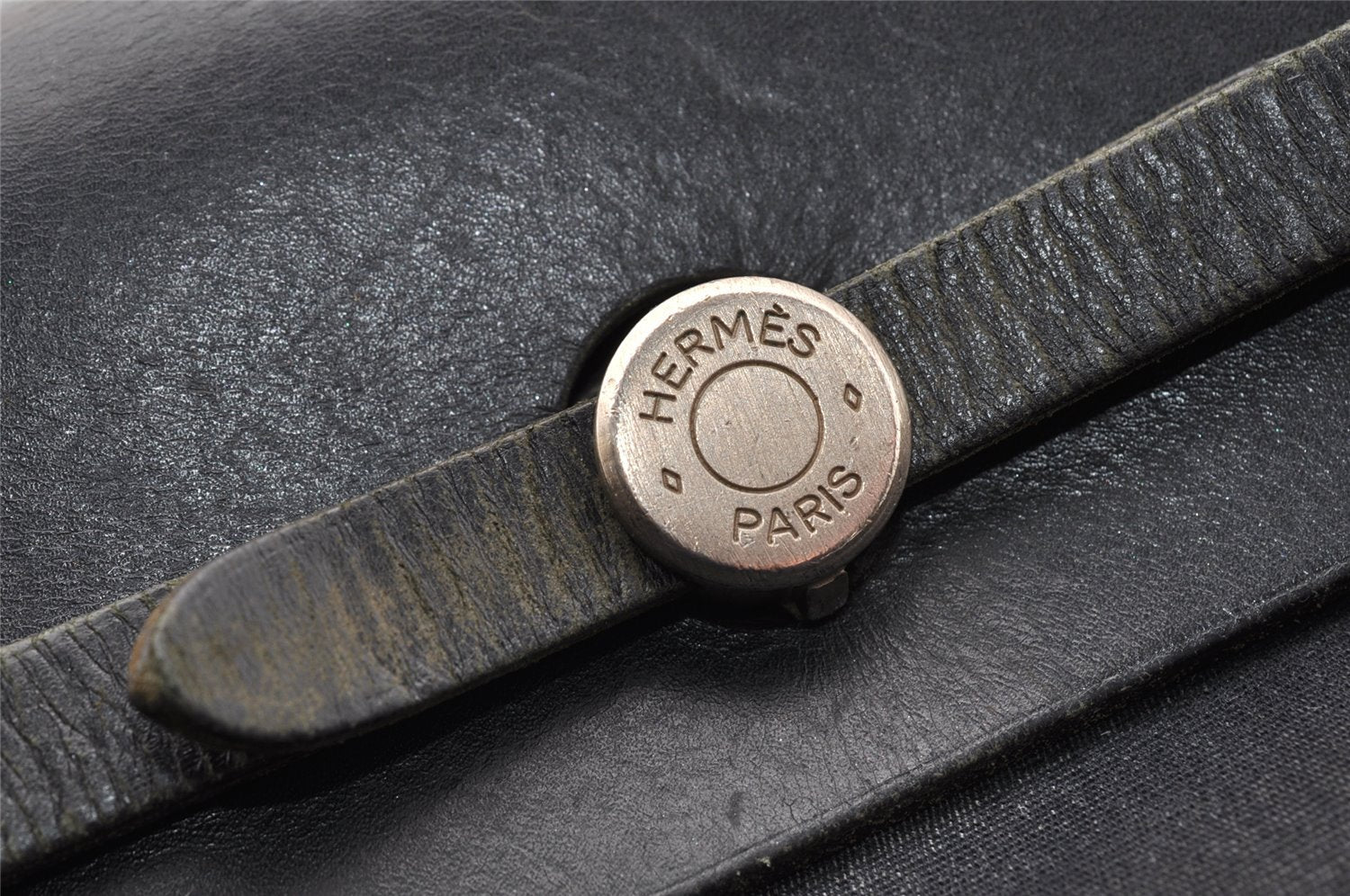 Authentic HERMES Her Bag Ado 2 In 1 2Way Backpack Canvas Leather Black 6025I