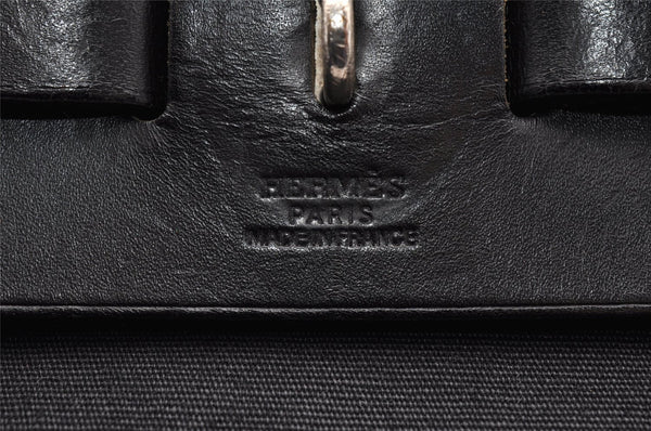 Authentic HERMES Her Bag Ado 2 In 1 2Way Backpack Canvas Leather Black 6025I