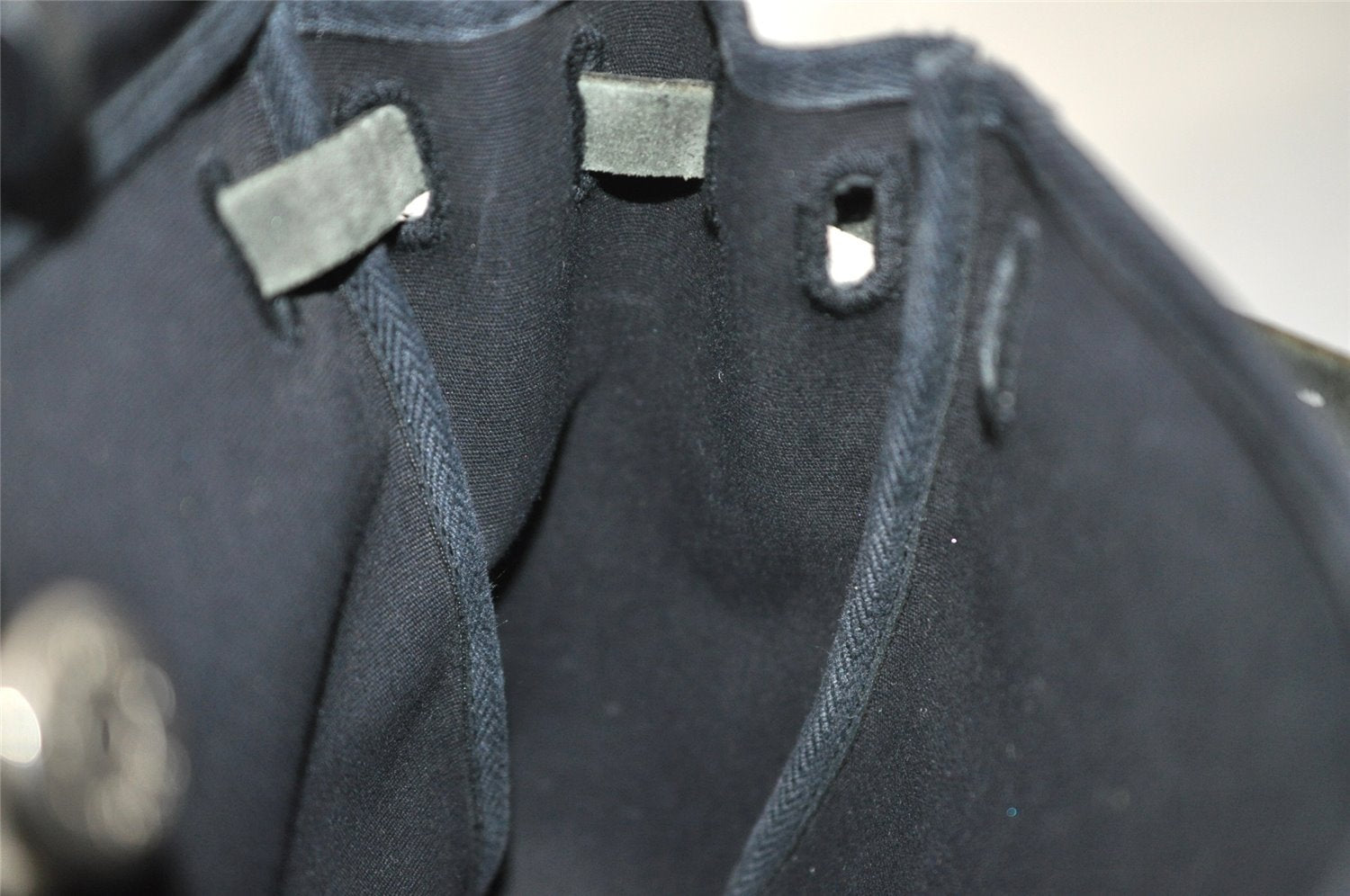 Authentic HERMES Her Bag Ado 2 In 1 2Way Backpack Canvas Leather Black 6025I