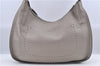 Authentic FENDI Selleria Shoulder Bag Leather Gray Brown 6026B