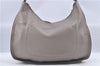 Authentic FENDI Selleria Shoulder Bag Leather Gray Brown 6026B