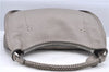 Authentic FENDI Selleria Shoulder Bag Leather Gray Brown 6026B