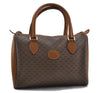 Authentic GUCCI Micro GG PVC Leather Hand Bag Purse Brown 6026C