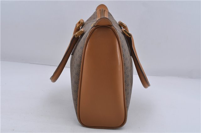 Authentic GUCCI Micro GG PVC Leather Hand Bag Purse Brown 6026C