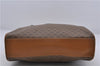 Authentic GUCCI Micro GG PVC Leather Hand Bag Purse Brown 6026C