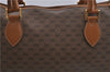 Authentic GUCCI Micro GG PVC Leather Hand Bag Purse Brown 6026C