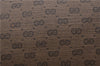 Authentic GUCCI Micro GG PVC Leather Hand Bag Purse Brown 6026C