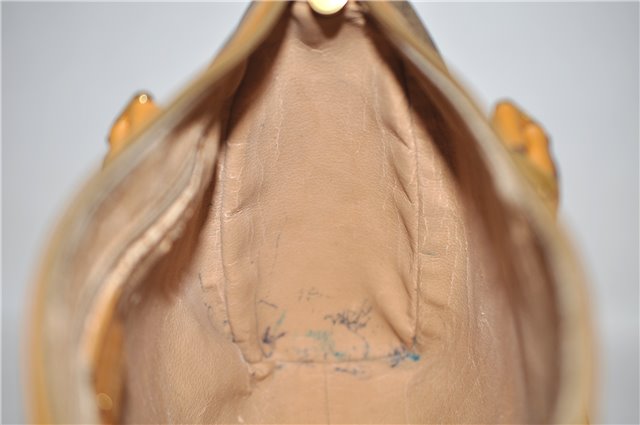 Authentic GUCCI Micro GG PVC Leather Hand Bag Purse Brown 6026C