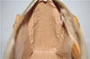 Authentic GUCCI Micro GG PVC Leather Hand Bag Purse Brown 6026C