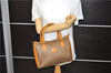 Authentic GUCCI Micro GG PVC Leather Hand Bag Purse Brown 6026C