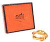 Authentic HERMES Scarf Ring Chaine d'Ancre Chain Design Gold Tone Box 6026E