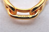 Authentic HERMES Scarf Ring Chaine d'Ancre Chain Design Gold Tone Box 6026E