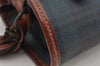 Authentic POLO Ralph Lauren Check PVC Leather Shoulder Cross Bag Green 6026I