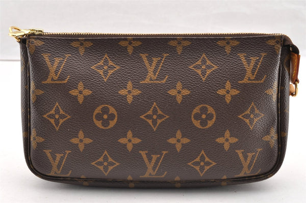 Authentic Louis Vuitton Monogram Pochette Accessoires Pouch M51980 LV 6027I