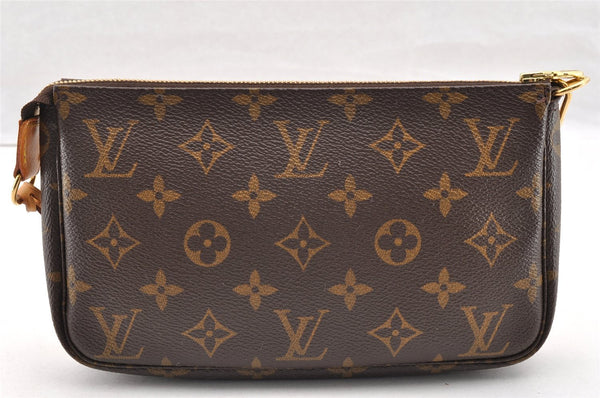 Authentic Louis Vuitton Monogram Pochette Accessoires Pouch M51980 LV 6027I