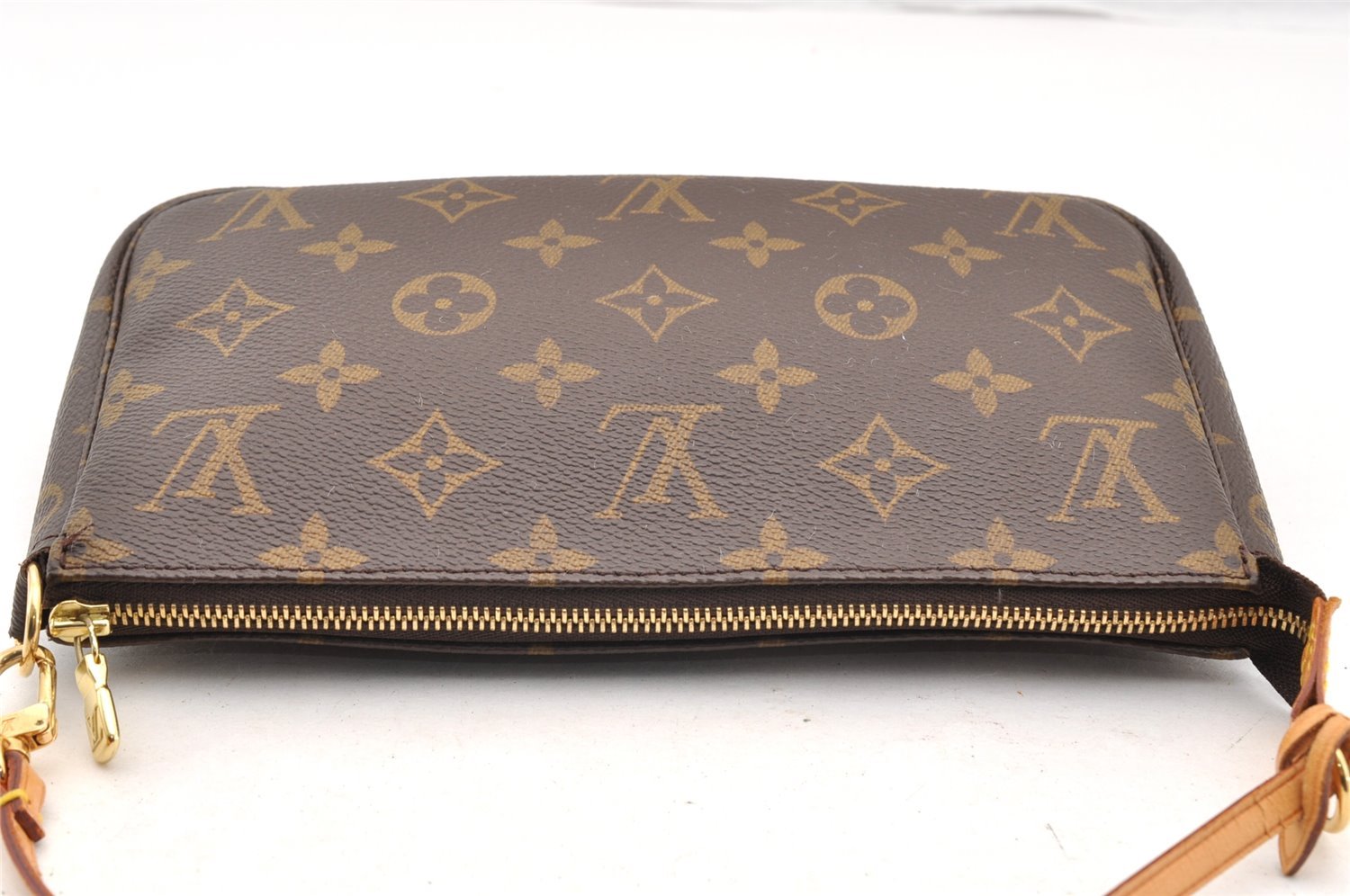 Authentic Louis Vuitton Monogram Pochette Accessoires Pouch M51980 LV 6027I