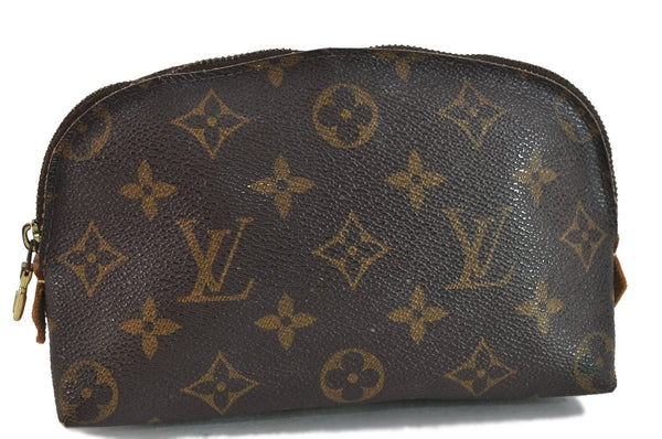 Authentic LOUIS VUITTON Monogram Pochette Cosmetic Pouch M47515 LV 6029C