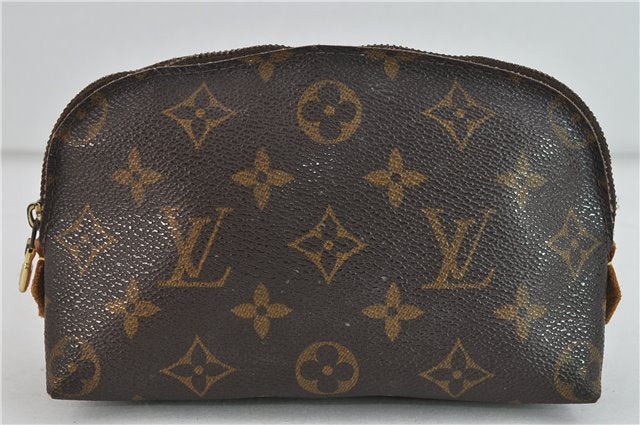 Authentic LOUIS VUITTON Monogram Pochette Cosmetic Pouch M47515 LV 6029C