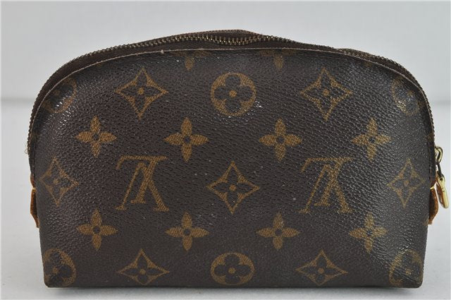 Authentic LOUIS VUITTON Monogram Pochette Cosmetic Pouch M47515 LV 6029C