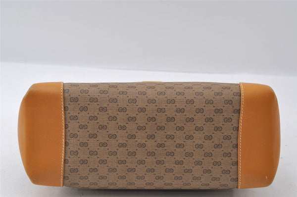 Authentic GUCCI Micro GG PVC Leather Shoulder Hand Bag Purse Brown Junk 6030I