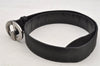 Authentic GUCCI Belt Canvas Leather 76.5-81.5cm 30.1-32.1" 106412 Brown 6031I