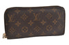 Authentic Louis Vuitton Monogram Zippy Long Wallet Purse M60017 LV Junk 6032I