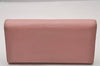 Authentic CHANEL Vintage Calf Skin CoCo Mark Long Wallet Purse Pink 6033I