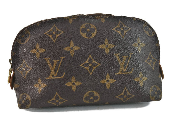 Authentic LOUIS VUITTON Monogram Pochette Cosmetic Pouch M47515 LV Junk 6034C