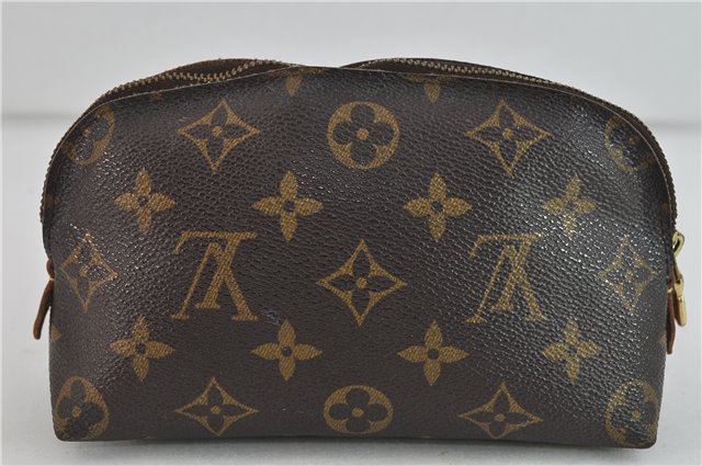 Authentic LOUIS VUITTON Monogram Pochette Cosmetic Pouch M47515 LV Junk 6034C