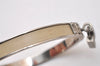 Authentic HERMES Kelly H Logo Bangle Bracelet Silver White 6035I