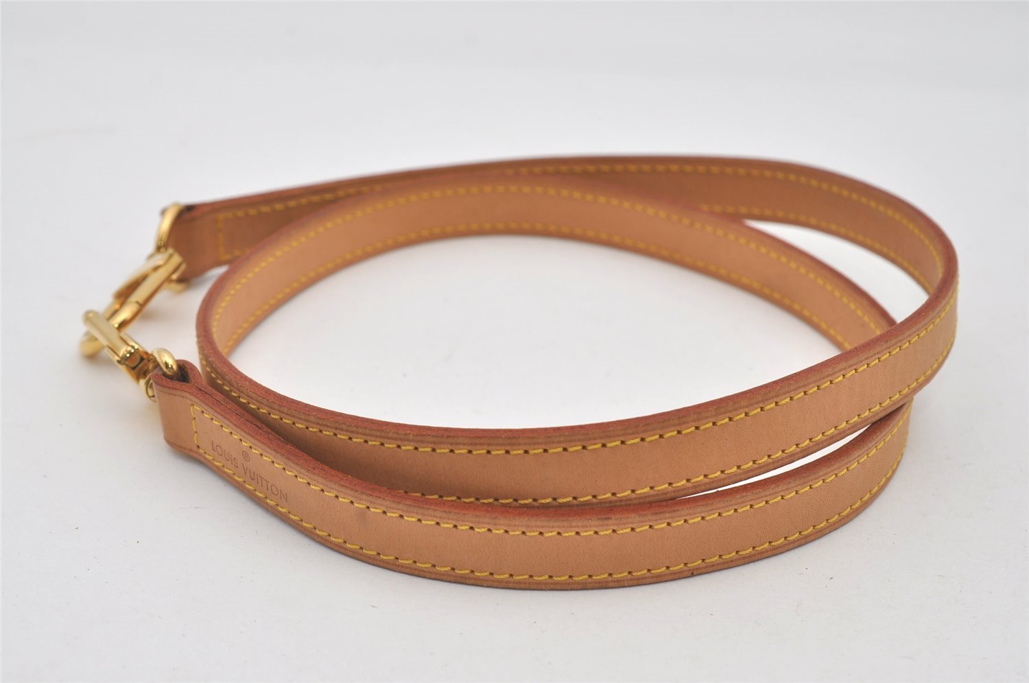 Authentic Louis Vuitton Leather Shoulder Strap Beige 39