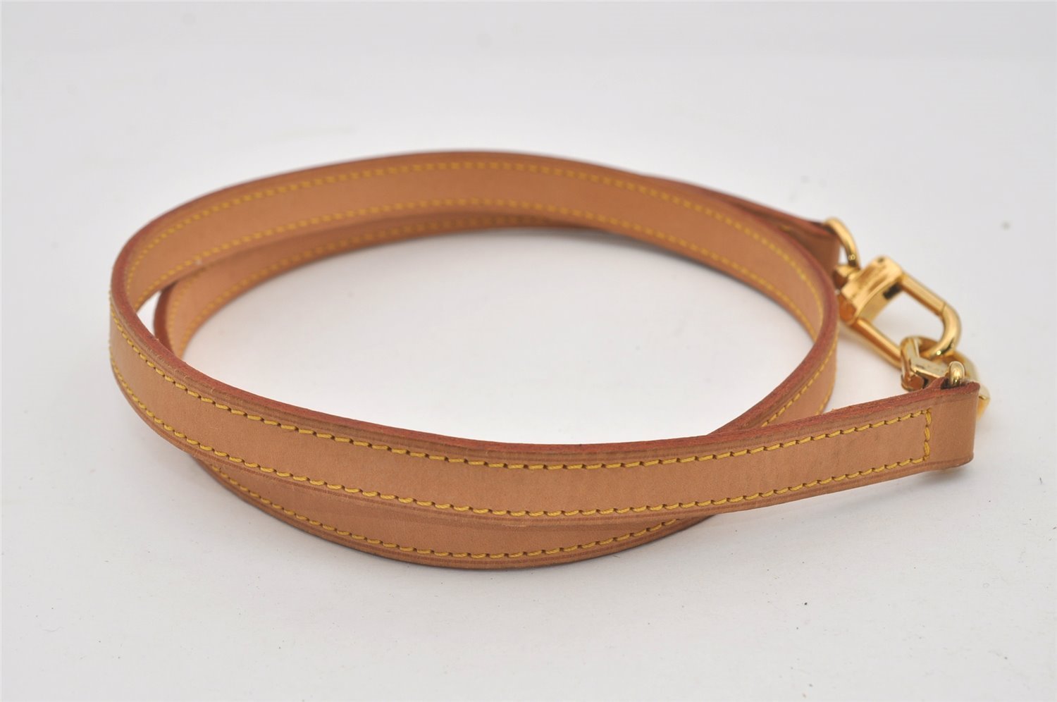 Authentic Louis Vuitton Leather Shoulder Strap Beige 39