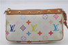 LOUIS VUITTON Monogram Multicolor Pochette Accessoires Pouch M92649 White 6039C