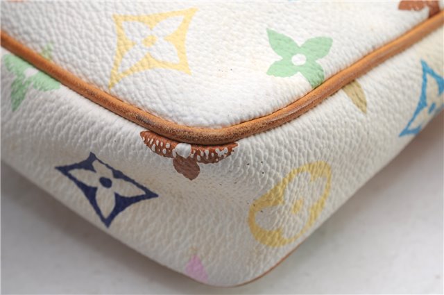 LOUIS VUITTON Monogram Multicolor Pochette Accessoires Pouch M92649 White 6039C