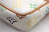 LOUIS VUITTON Monogram Multicolor Pochette Accessoires Pouch M92649 White 6039C