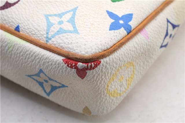 LOUIS VUITTON Monogram Multicolor Pochette Accessoires Pouch M92649 White 6039C