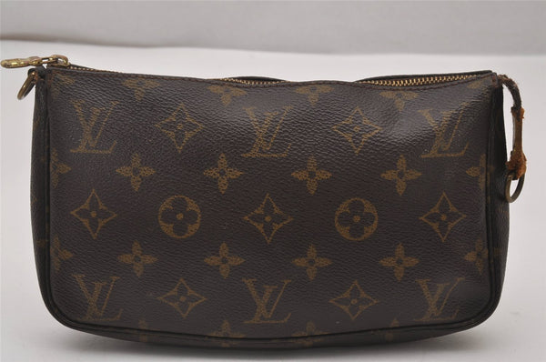 Authentic Louis Vuitton Monogram Pochette Accessoires Shoulder Cross Pouch 6040I