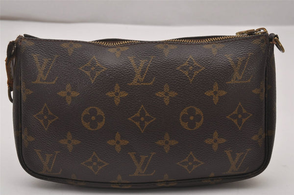 Authentic Louis Vuitton Monogram Pochette Accessoires Shoulder Cross Pouch 6040I