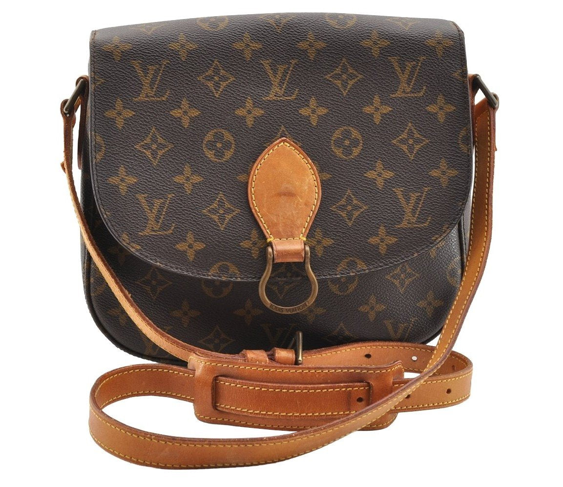 Authentic Louis Vuitton Monogram Saint Cloud GM M51242 Shoulder Cross Bag 6042I