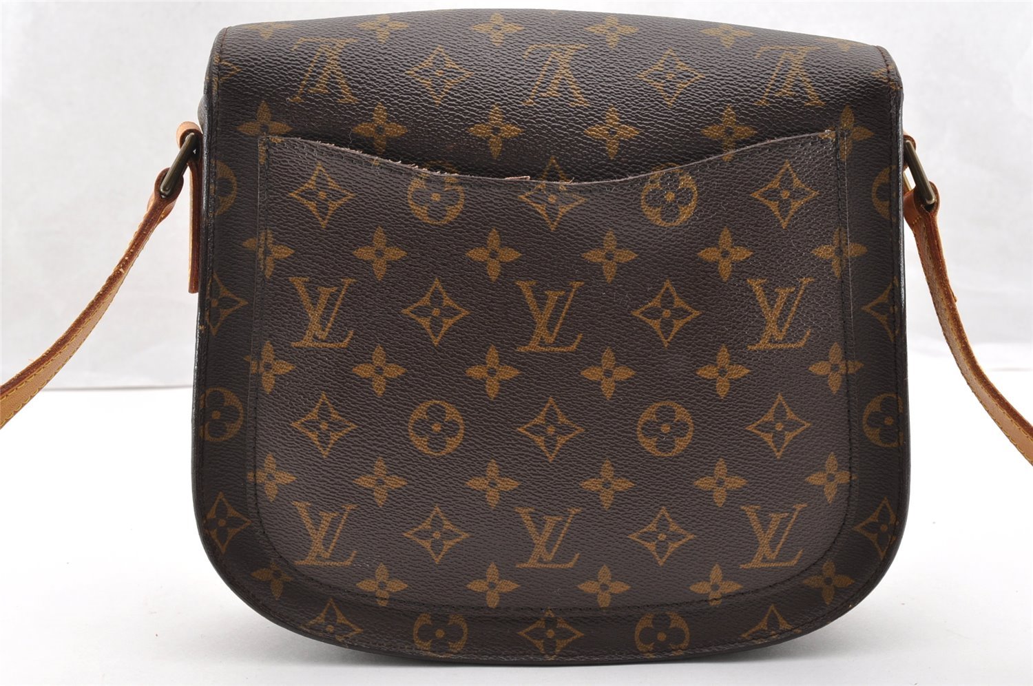 Authentic Louis Vuitton Monogram Saint Cloud GM M51242 Shoulder Cross Bag 6042I