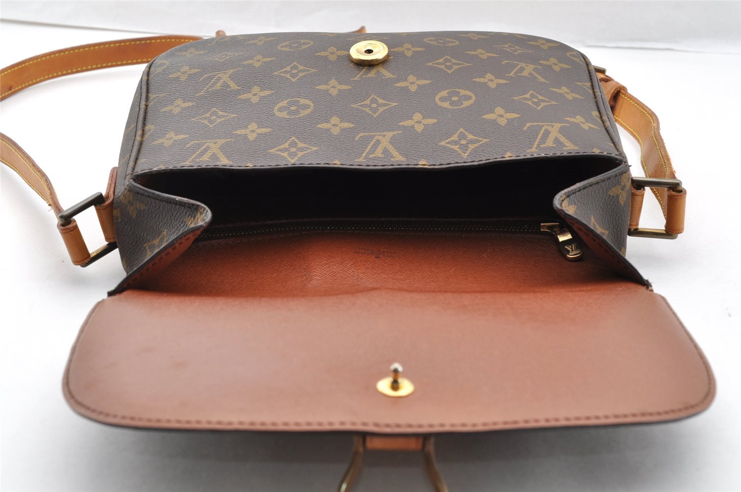 Authentic Louis Vuitton Monogram Saint Cloud GM M51242 Shoulder Cross Bag 6042I