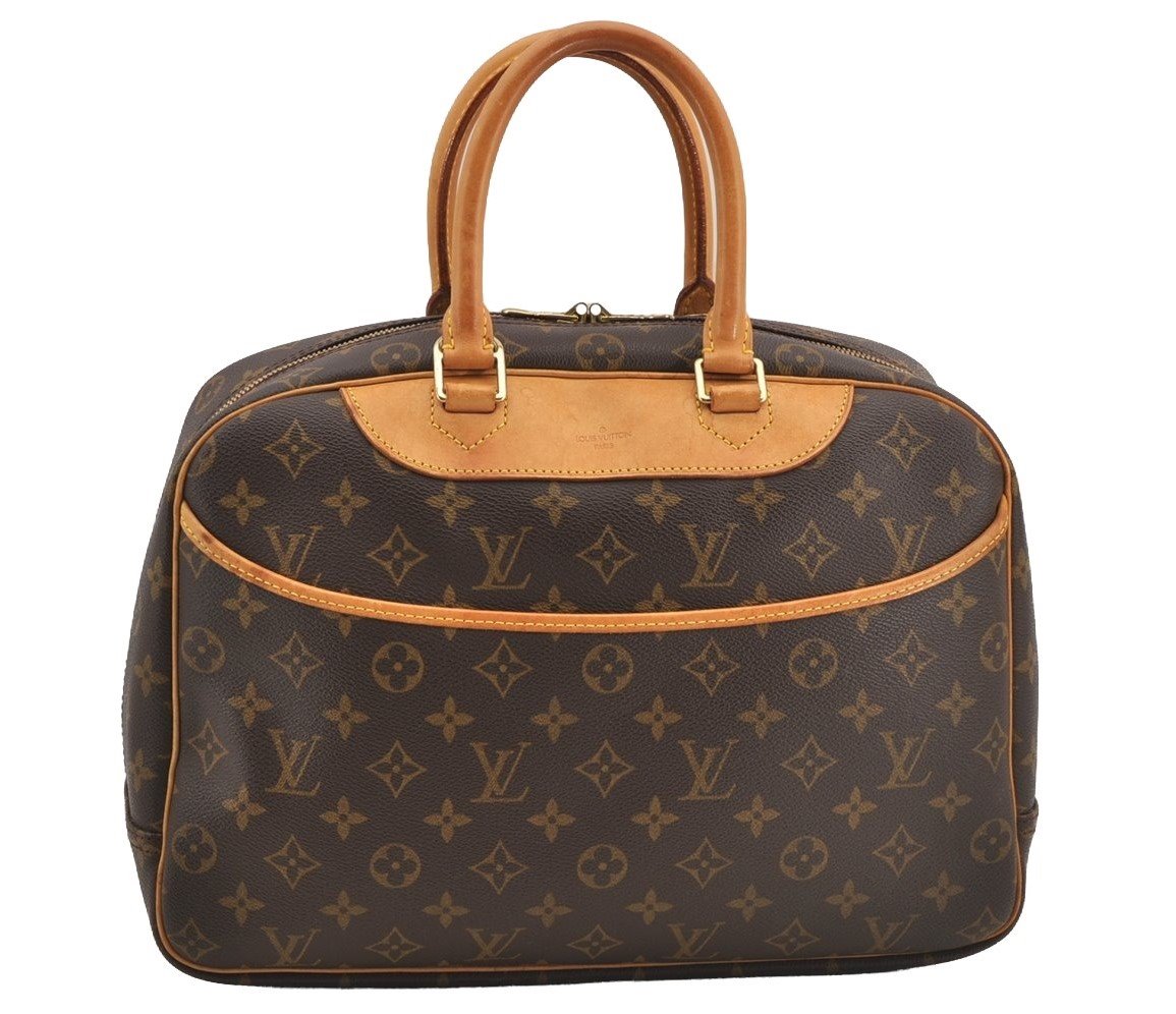 Authentic Louis Vuitton Monogram Deauville Hand Bag M47270 LV 6043I