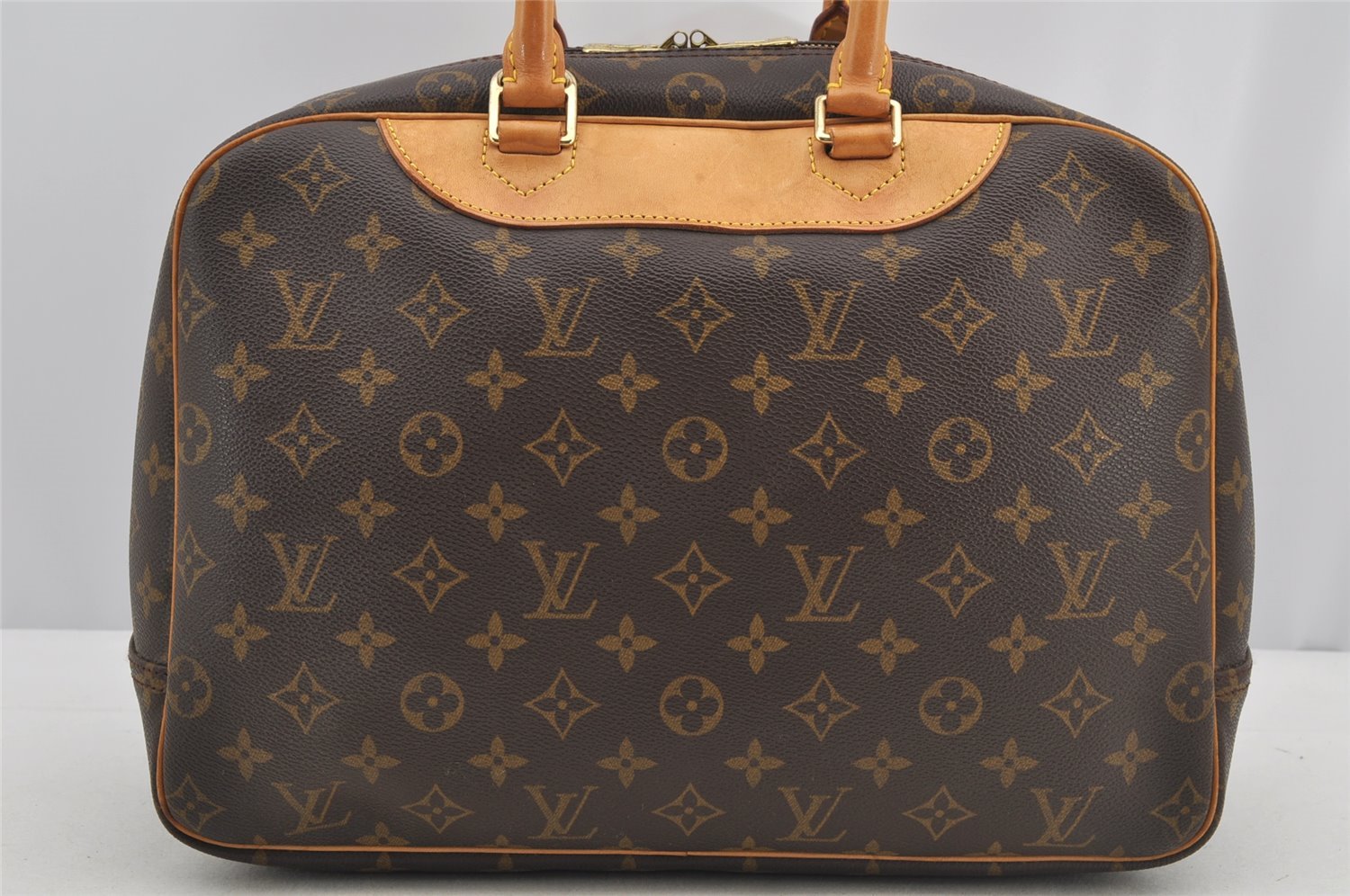 Authentic Louis Vuitton Monogram Deauville Hand Bag M47270 LV 6043I
