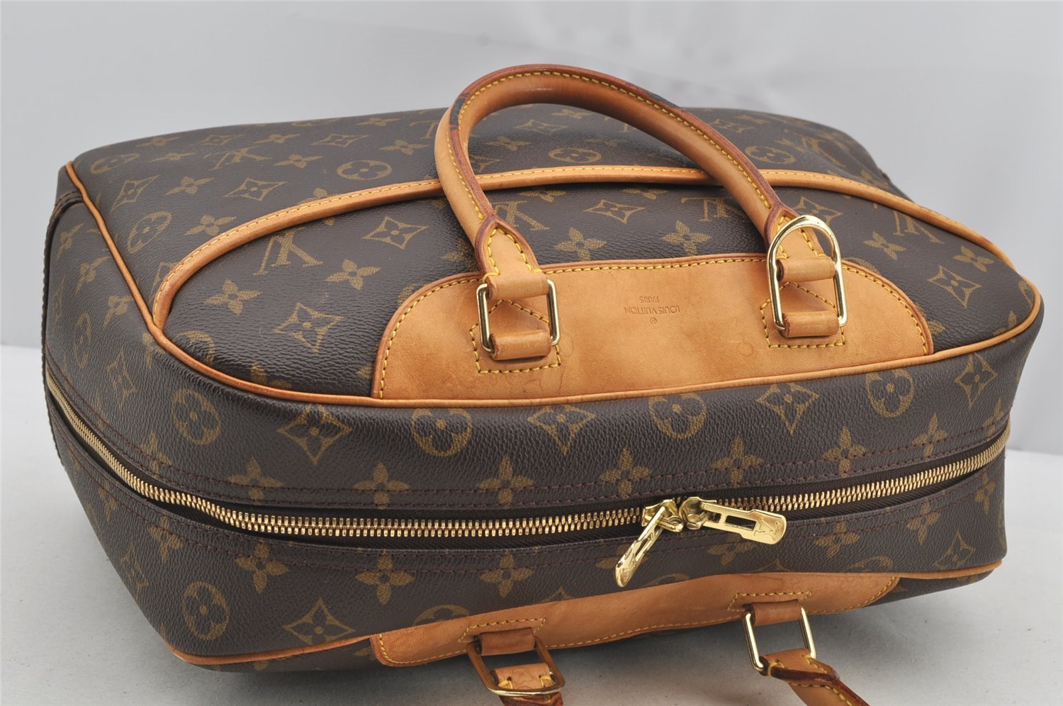 Authentic Louis Vuitton Monogram Deauville Hand Bag M47270 LV 6043I