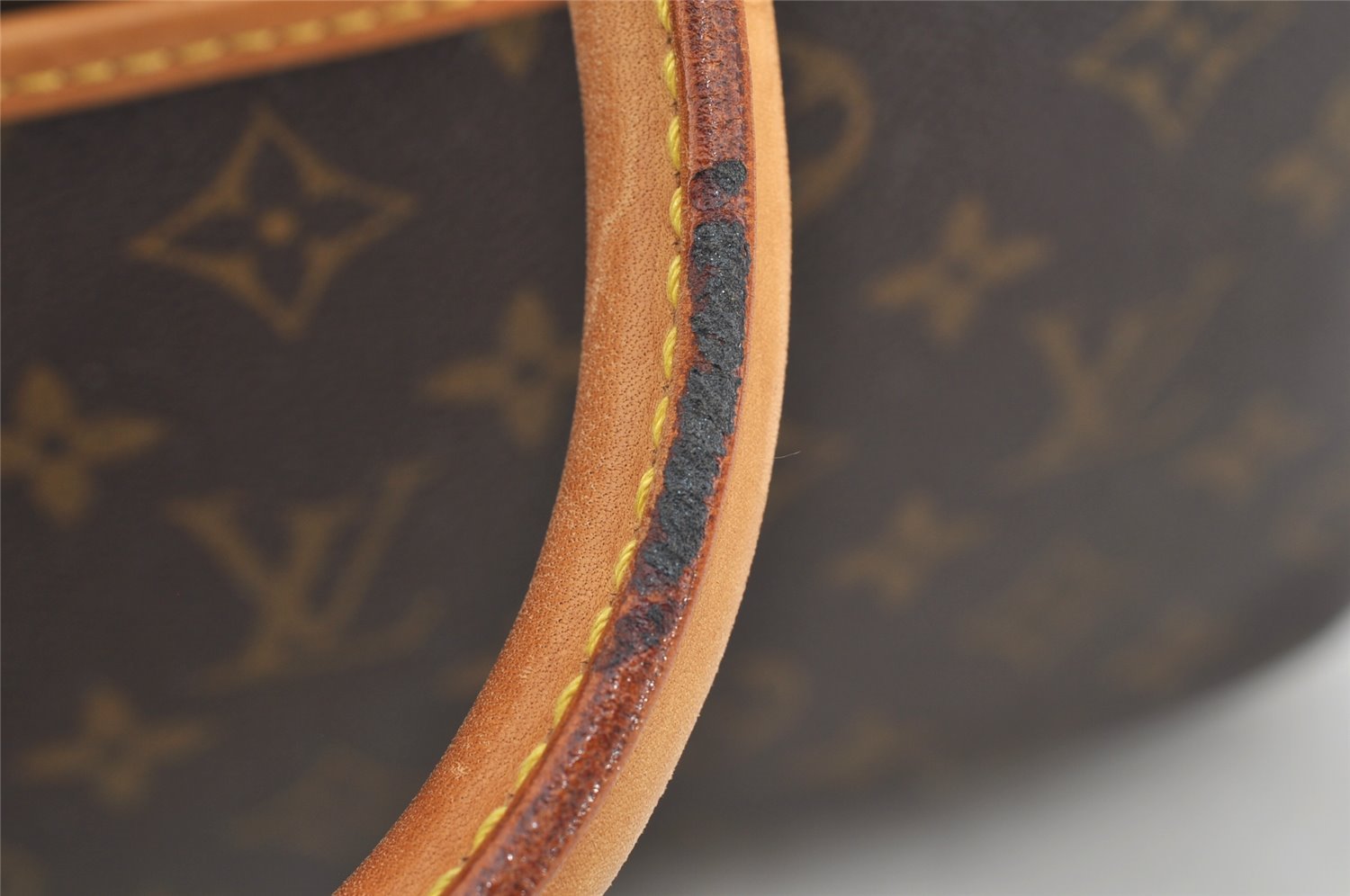 Authentic Louis Vuitton Monogram Deauville Hand Bag M47270 LV 6043I