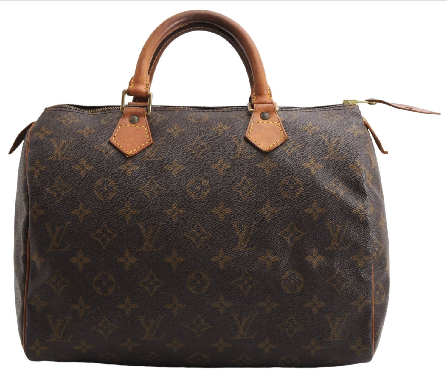 Authentic Louis Vuitton Monogram Speedy 30 Hand Boston Bag M41526 LV 6044E